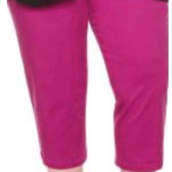 CAPRIS, JEGGING, FUSCHIA, SIZE 5X, PULL ON, 5 POCKETS, COTTON/SPANDEX, PENNINGTO - Picture 1 of 7